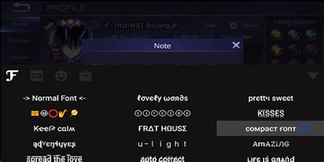 How to make a name with unique fonts in Mobile .